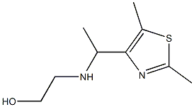 2-{[1-(2,5-dimethyl-1,3-thiazol-4-yl)ethyl]amino}ethan-1-ol Struktur