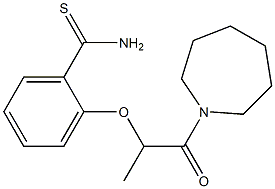 2-{[1-(azepan-1-yl)-1-oxopropan-2-yl]oxy}benzene-1-carbothioamide Struktur