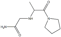 2-{[1-oxo-1-(pyrrolidin-1-yl)propan-2-yl]amino}acetamide Struktur