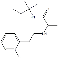 2-{[2-(2-fluorophenyl)ethyl]amino}-N-(2-methylbutan-2-yl)propanamide Struktur