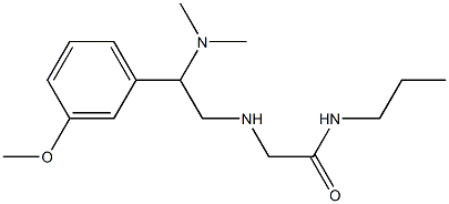 2-{[2-(dimethylamino)-2-(3-methoxyphenyl)ethyl]amino}-N-propylacetamide Struktur