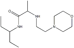 2-{[2-(morpholin-4-yl)ethyl]amino}-N-(pentan-3-yl)propanamide Struktur