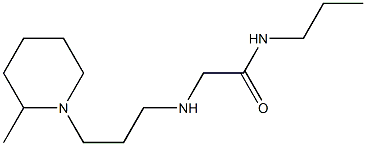 2-{[3-(2-methylpiperidin-1-yl)propyl]amino}-N-propylacetamide Struktur