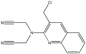 2-{[3-(chloromethyl)quinolin-2-yl](cyanomethyl)amino}acetonitrile Struktur