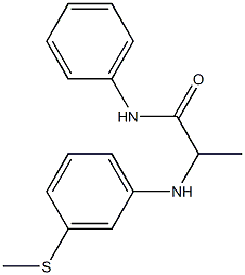 2-{[3-(methylsulfanyl)phenyl]amino}-N-phenylpropanamide Struktur