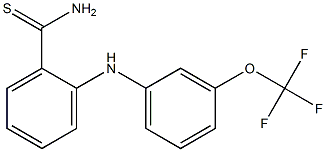 2-{[3-(trifluoromethoxy)phenyl]amino}benzene-1-carbothioamide Struktur