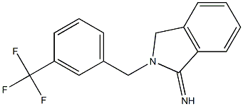 2-{[3-(trifluoromethyl)phenyl]methyl}-2,3-dihydro-1H-isoindol-1-imine Struktur