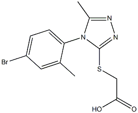 2-{[4-(4-bromo-2-methylphenyl)-5-methyl-4H-1,2,4-triazol-3-yl]sulfanyl}acetic acid Struktur