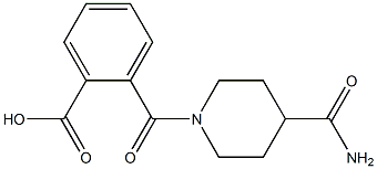 2-{[4-(aminocarbonyl)piperidin-1-yl]carbonyl}benzoic acid Struktur