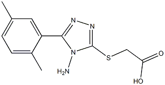 2-{[4-amino-5-(2,5-dimethylphenyl)-4H-1,2,4-triazol-3-yl]sulfanyl}acetic acid Struktur