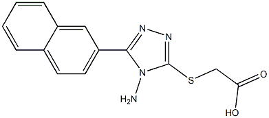 2-{[4-amino-5-(naphthalen-2-yl)-4H-1,2,4-triazol-3-yl]sulfanyl}acetic acid Struktur