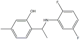 2-{1-[(2,5-difluorophenyl)amino]ethyl}-5-methylphenol Struktur