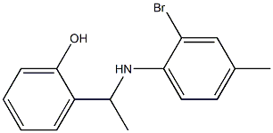 2-{1-[(2-bromo-4-methylphenyl)amino]ethyl}phenol Struktur