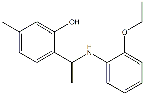 2-{1-[(2-ethoxyphenyl)amino]ethyl}-5-methylphenol Struktur