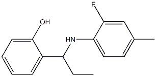 2-{1-[(2-fluoro-4-methylphenyl)amino]propyl}phenol Struktur