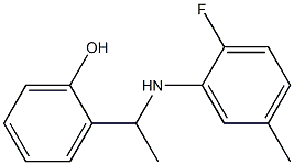 2-{1-[(2-fluoro-5-methylphenyl)amino]ethyl}phenol Struktur