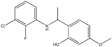 2-{1-[(3-chloro-2-fluorophenyl)amino]ethyl}-5-methoxyphenol Struktur