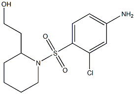 2-{1-[(4-amino-2-chlorobenzene)sulfonyl]piperidin-2-yl}ethan-1-ol Struktur