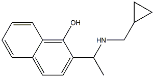 2-{1-[(cyclopropylmethyl)amino]ethyl}naphthalen-1-ol Struktur