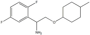 2-{1-amino-2-[(4-methylcyclohexyl)oxy]ethyl}-1,4-difluorobenzene Struktur