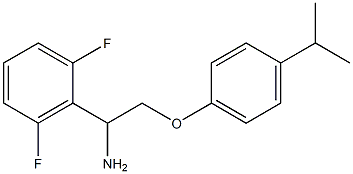 2-{1-amino-2-[4-(propan-2-yl)phenoxy]ethyl}-1,3-difluorobenzene Struktur