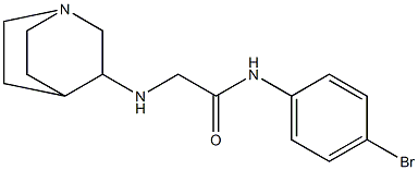 2-{1-azabicyclo[2.2.2]octan-3-ylamino}-N-(4-bromophenyl)acetamide Struktur