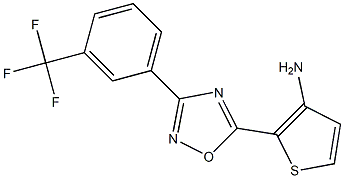 2-{3-[3-(trifluoromethyl)phenyl]-1,2,4-oxadiazol-5-yl}thiophen-3-amine Struktur