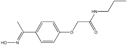 2-{4-[(1E)-N-hydroxyethanimidoyl]phenoxy}-N-propylacetamide Struktur