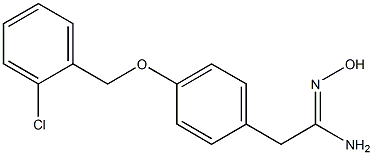 2-{4-[(2-chlorophenyl)methoxy]phenyl}-N'-hydroxyethanimidamide Struktur