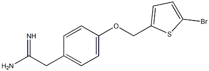 2-{4-[(5-bromothien-2-yl)methoxy]phenyl}ethanimidamide Struktur