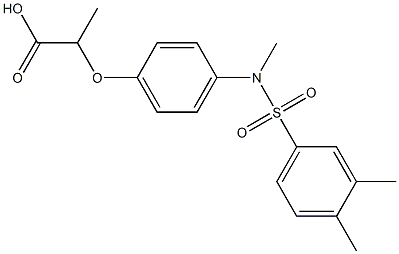 2-{4-[[(3,4-dimethylphenyl)sulfonyl](methyl)amino]phenoxy}propanoic acid Struktur