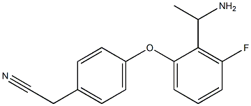 2-{4-[2-(1-aminoethyl)-3-fluorophenoxy]phenyl}acetonitrile Struktur