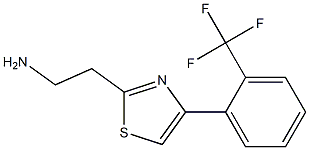 2-{4-[2-(trifluoromethyl)phenyl]-1,3-thiazol-2-yl}ethanamine Struktur