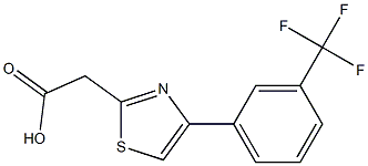 2-{4-[3-(trifluoromethyl)phenyl]-1,3-thiazol-2-yl}acetic acid Struktur