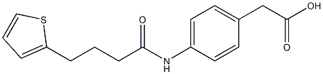 2-{4-[4-(thiophen-2-yl)butanamido]phenyl}acetic acid Struktur