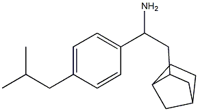 2-{bicyclo[2.2.1]heptan-2-yl}-1-[4-(2-methylpropyl)phenyl]ethan-1-amine Struktur