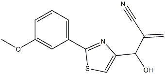 2-{hydroxy[2-(3-methoxyphenyl)-1,3-thiazol-4-yl]methyl}prop-2-enenitrile Struktur