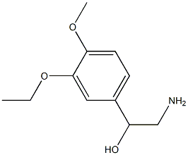 2-amino-1-(3-ethoxy-4-methoxyphenyl)ethanol Struktur