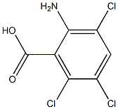 2-amino-3,5,6-trichlorobenzoic acid Struktur