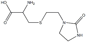 2-amino-3-{[2-(2-oxoimidazolidin-1-yl)ethyl]sulfanyl}propanoic acid Struktur