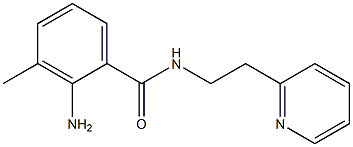 2-amino-3-methyl-N-(2-pyridin-2-ylethyl)benzamide Struktur