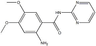 2-amino-4,5-dimethoxy-N-pyrimidin-2-ylbenzamide Struktur