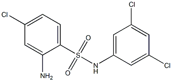 2-amino-4-chloro-N-(3,5-dichlorophenyl)benzene-1-sulfonamide Struktur