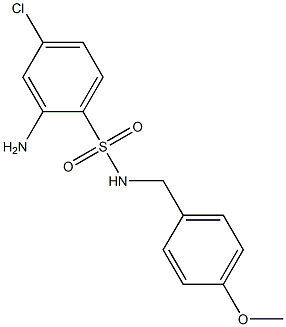 2-amino-4-chloro-N-[(4-methoxyphenyl)methyl]benzene-1-sulfonamide Struktur