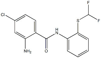 2-amino-4-chloro-N-{2-[(difluoromethyl)sulfanyl]phenyl}benzamide Struktur