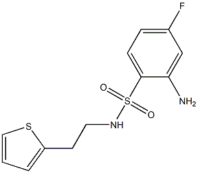 2-amino-4-fluoro-N-[2-(thiophen-2-yl)ethyl]benzene-1-sulfonamide Struktur