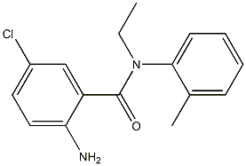 2-amino-5-chloro-N-ethyl-N-(2-methylphenyl)benzamide Struktur