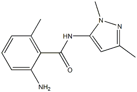 2-amino-N-(1,3-dimethyl-1H-pyrazol-5-yl)-6-methylbenzamide Struktur