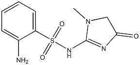 2-amino-N-(1-methyl-4-oxo-4,5-dihydro-1H-imidazol-2-yl)benzene-1-sulfonamide Struktur