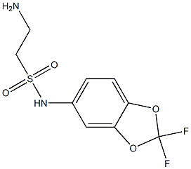 2-amino-N-(2,2-difluoro-2H-1,3-benzodioxol-5-yl)ethane-1-sulfonamide Struktur